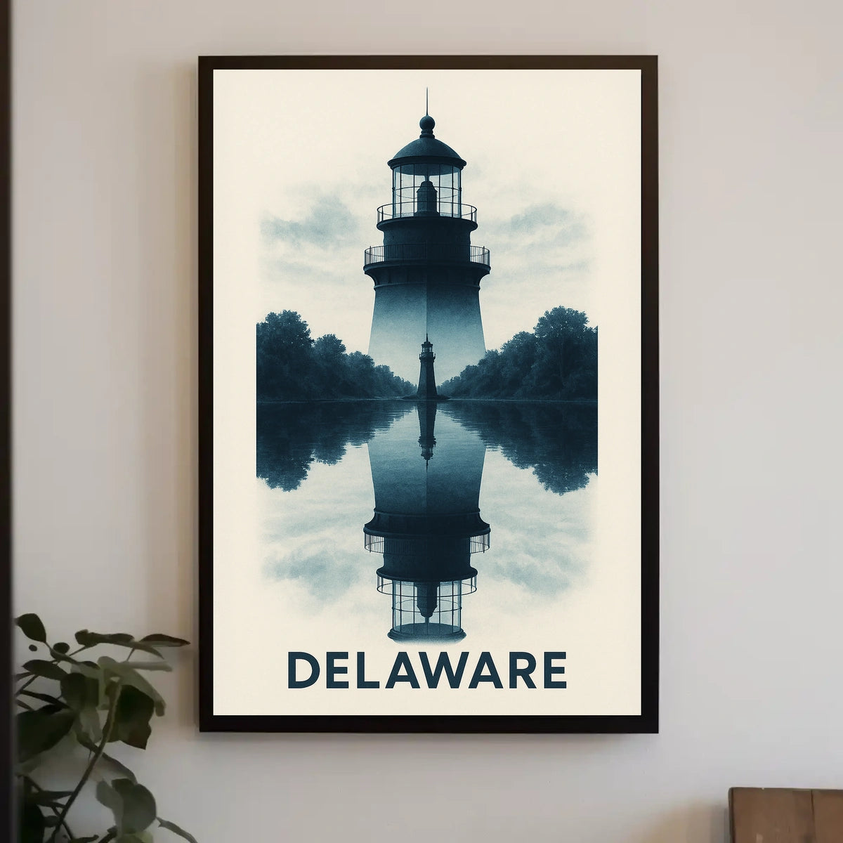 Delaware Lighthouse Reflection Poster