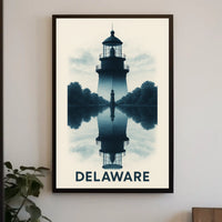 Delaware Lighthouse Reflection Poster