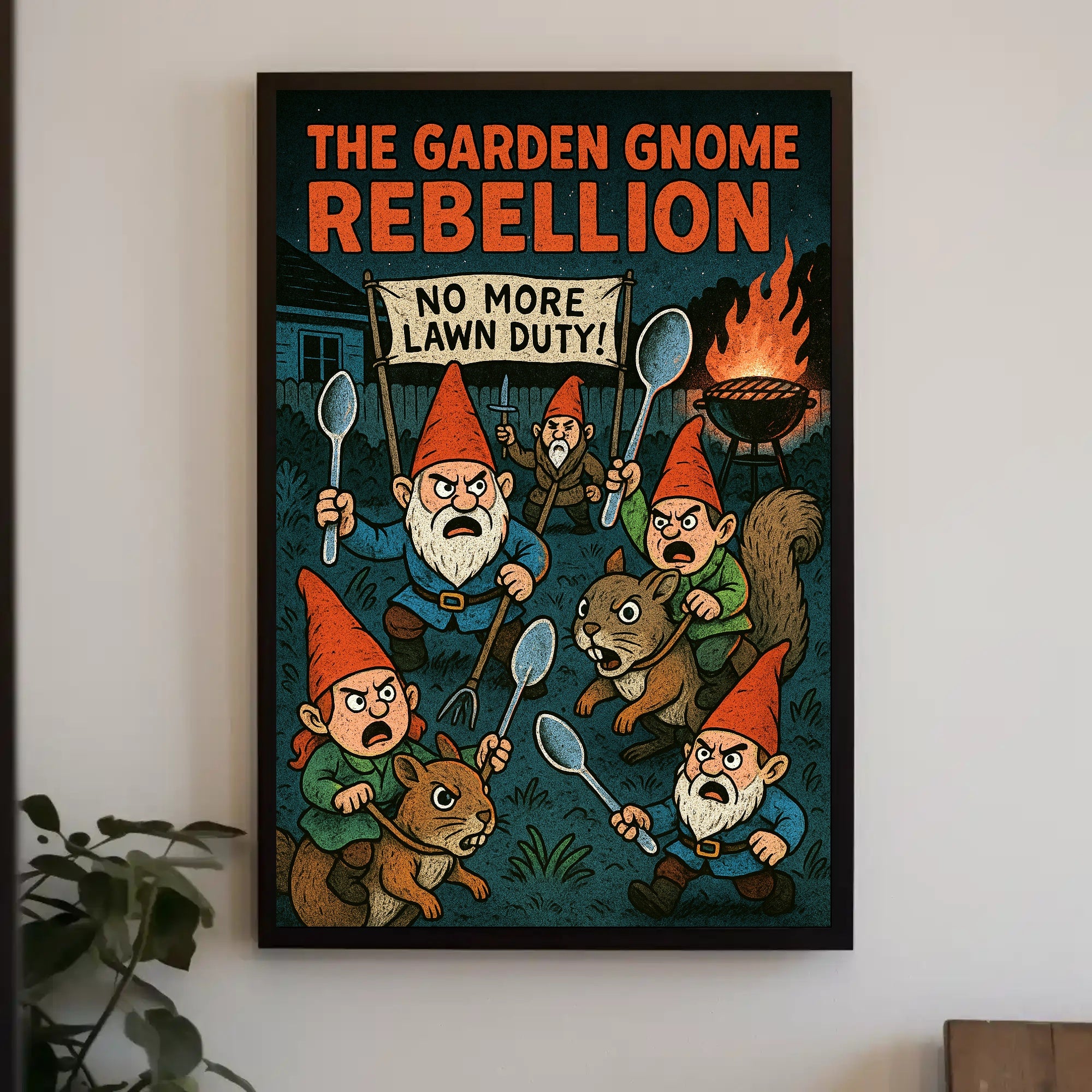 The Garden Gnome Rebellion Poster PosterGoat