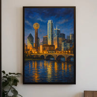 Dallas Skyline at Dusk Poster