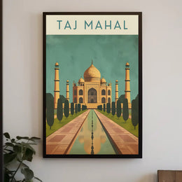 Taj Mahal Agra India's Heritage Masterpiece Cultural Poster