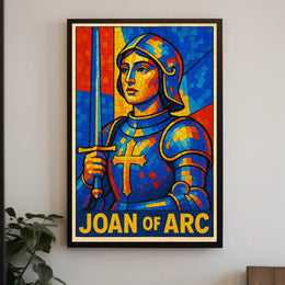 Joan Of Arc A Stained Glass Tribute Poster