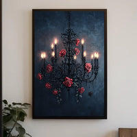 Chandelier Of Roses Poster