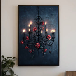 Chandelier Of Roses Poster