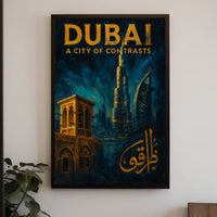 Dubai City Of Contrasts Poster For Modern Home Decor