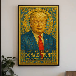 Donald Trump Majestic Mosaic Baroque Patriot Poster