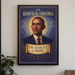 Barack Obama Portrait for Historical Presidential Poster