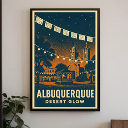 Albuquerque Desert Glow Poster