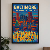 Baltimore Harbor Of Lights Poster