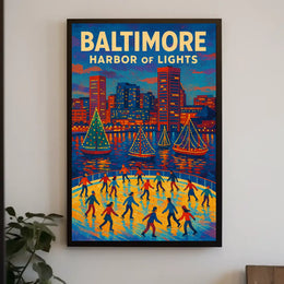 Baltimore Harbor Of Lights Poster