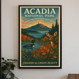 Acadia National Park Nature Serenity National Park Poster