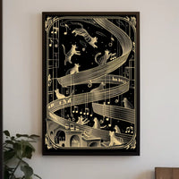 Futuristic Cityscape Art Poster