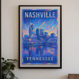 Nashville Skyline Art Poster