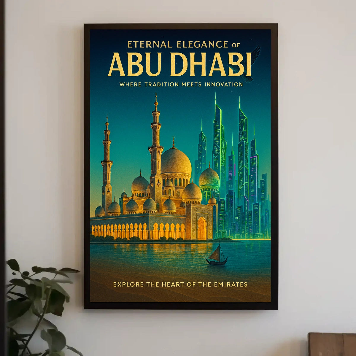 Abu Dhabi Elegance and Innovation Travel Poster