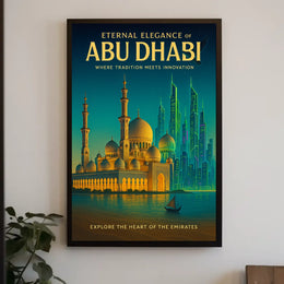 Abu Dhabi Elegance and Innovation Travel Poster