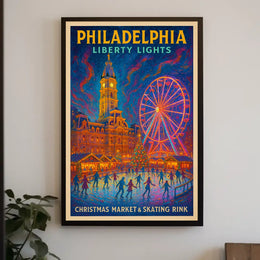 Philadelphia Liberty Lights Poster