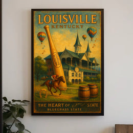 Louisville, Kentucky The Heart of the Bluegrass State Poster