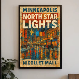 Minneapolis North Star Lights Poster