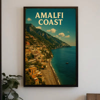 Amalfi Coast Poster Wall Art Print 18x24 Scenic Coastal