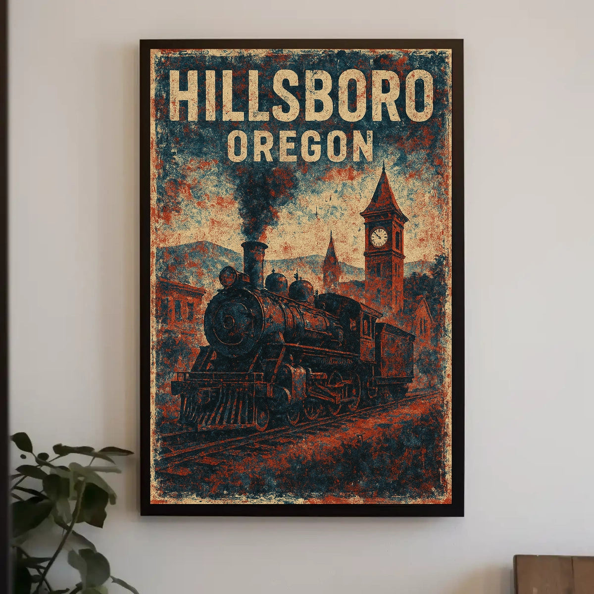 Vintage Locomotive Art Steampunk Heritage Poster