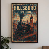 Vintage Locomotive Art Steampunk Heritage Poster