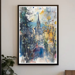 Autumn in Town Poster PosterGoat
