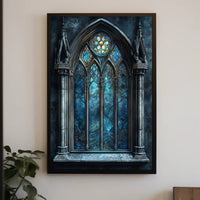 Gothic Stained Glass Window Poster