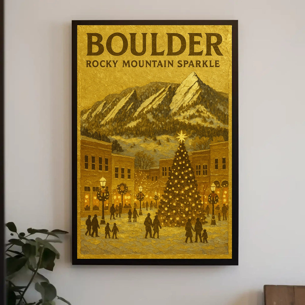 Boulder Rocky Mountain Sparkle Poster