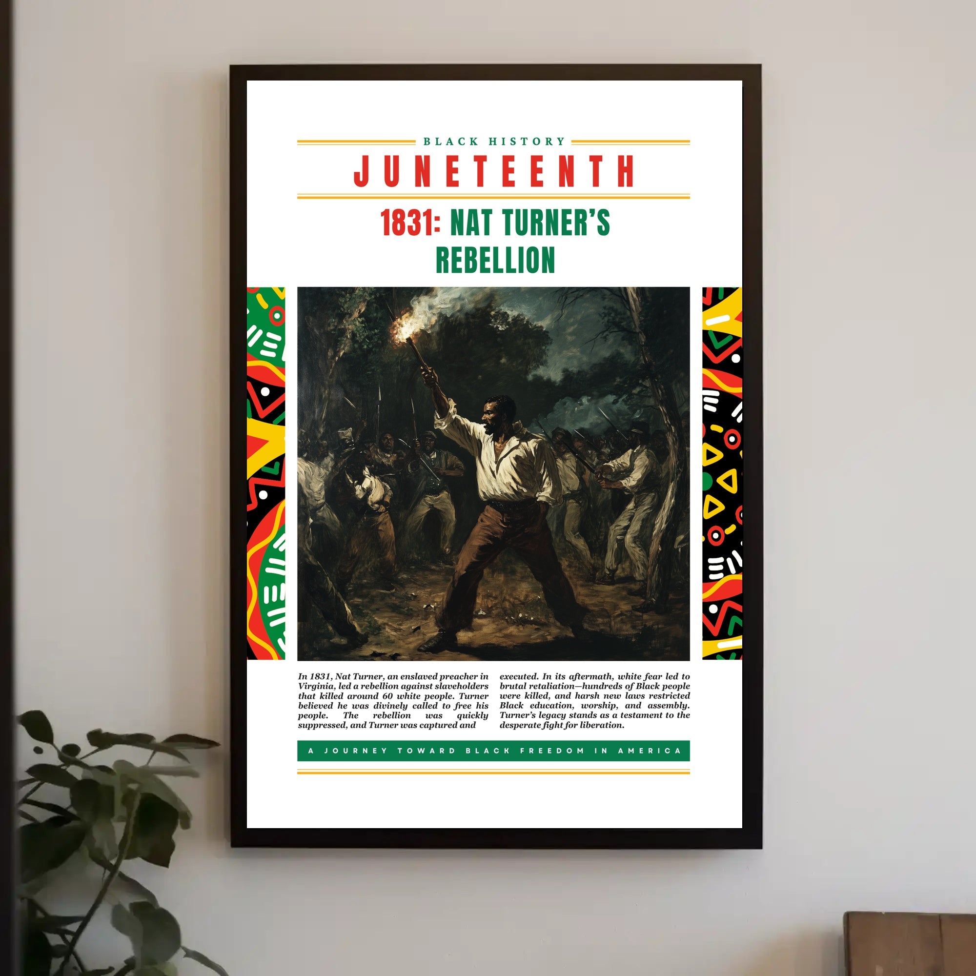 Nat Turner's Rebellion Infographic Historical Poster