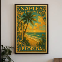 Naples Florida A Tropical Escape Poster Wall Art Decor