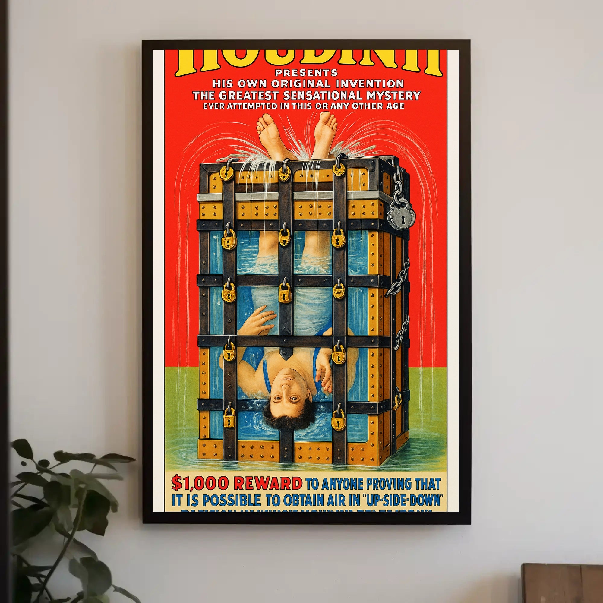 Houdini's Sensational Mystery Poster PosterGoat