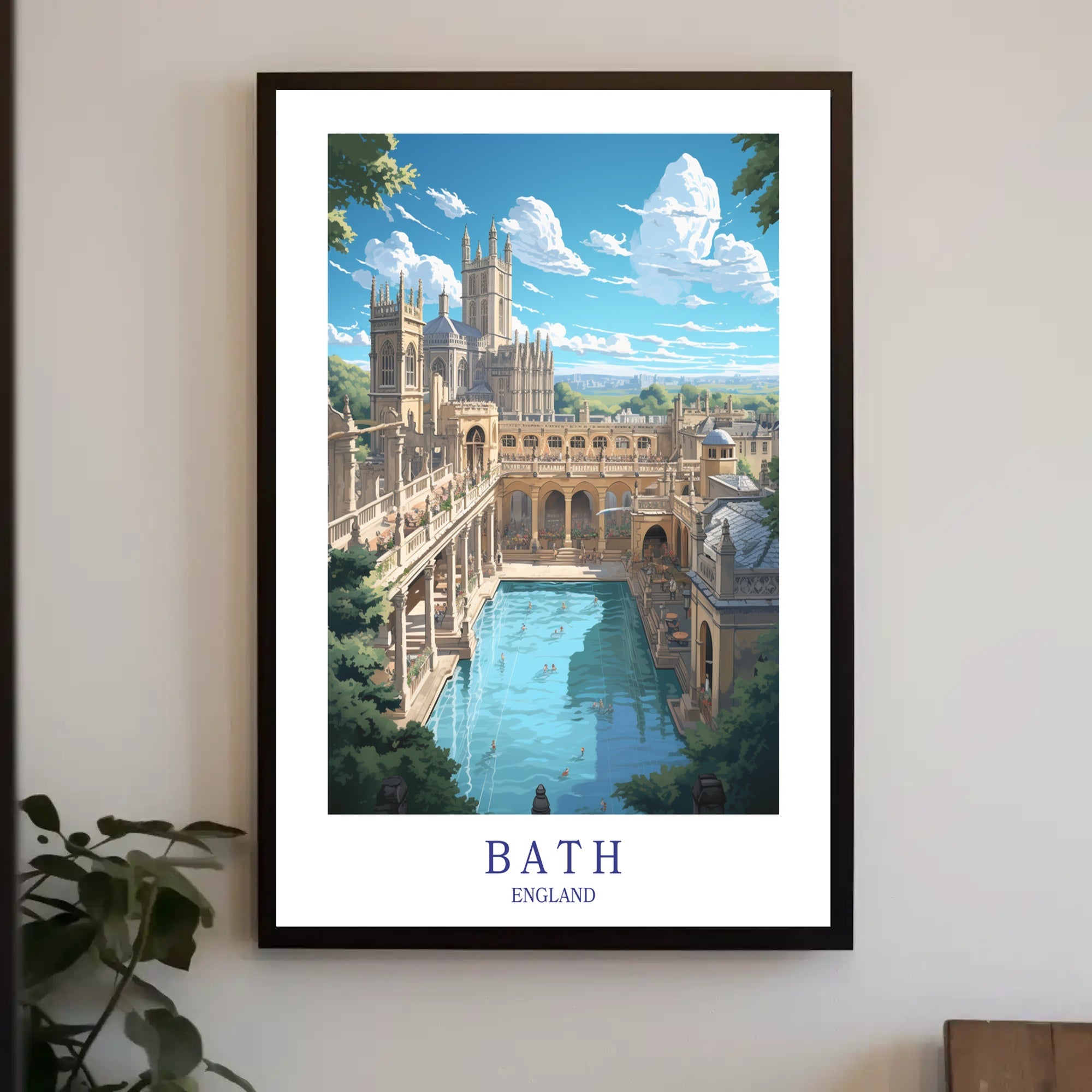 Historic Bath, England Travel Poster PosterGoat