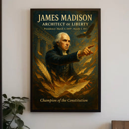 James Madison Vintage Style Historical or Presidential Poster