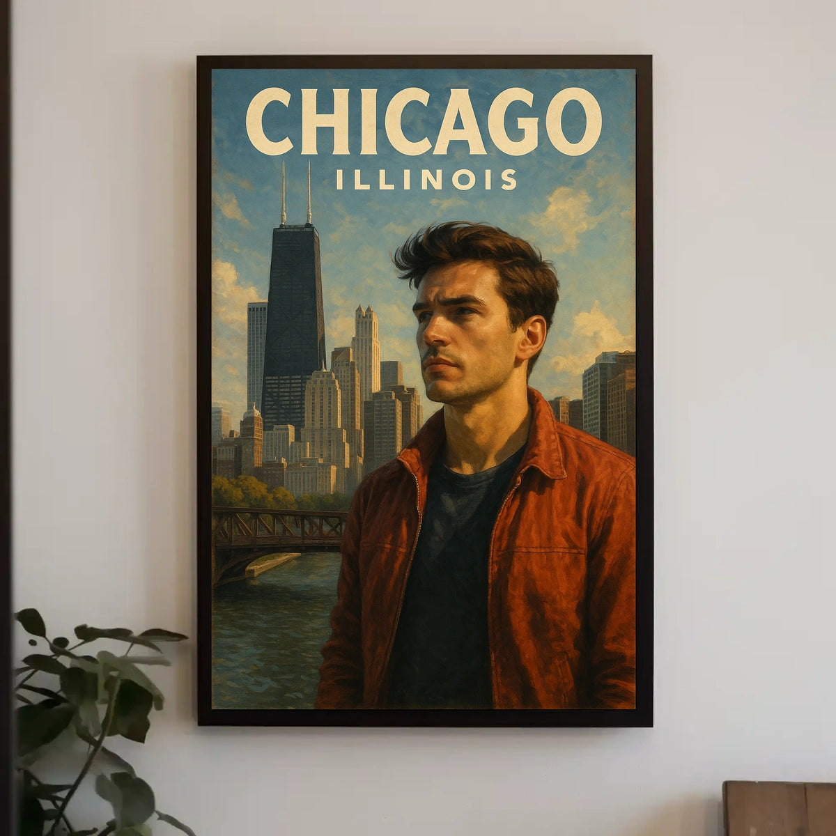 Chicago Skyline Portrait Poster