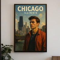 Chicago Skyline Portrait Poster