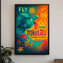 Fly Tokelau Travel Adventure Explore Island Paradise Travel Poster PosterGoat