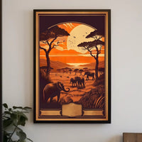 Serengeti Sunset Safari Adventure Poster