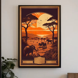 Serengeti Sunset Safari Adventure Poster