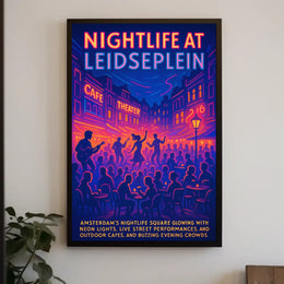 Nightlife At Leidseplein Poster