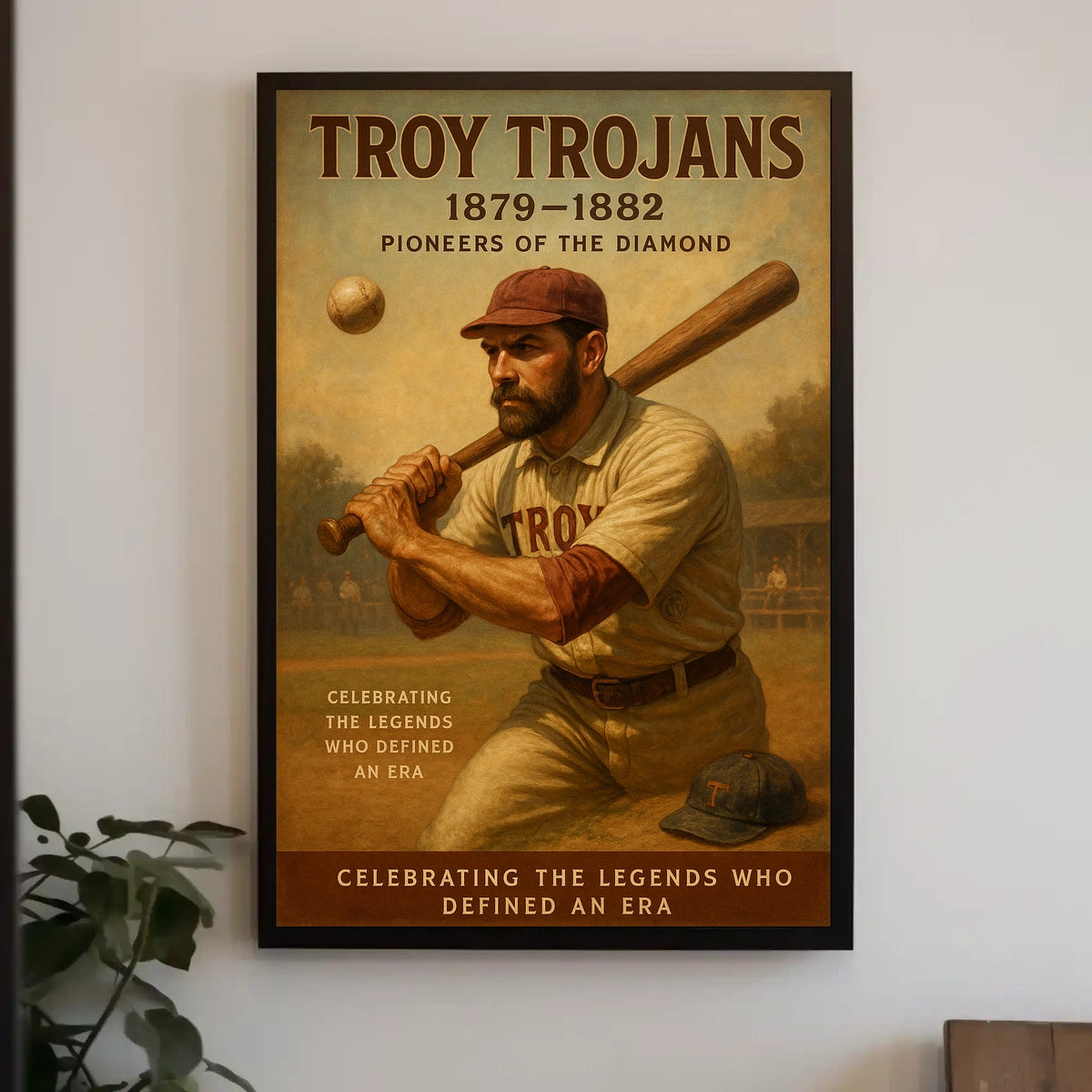 Troy Trojans Pioneers Of The Diamond Poster