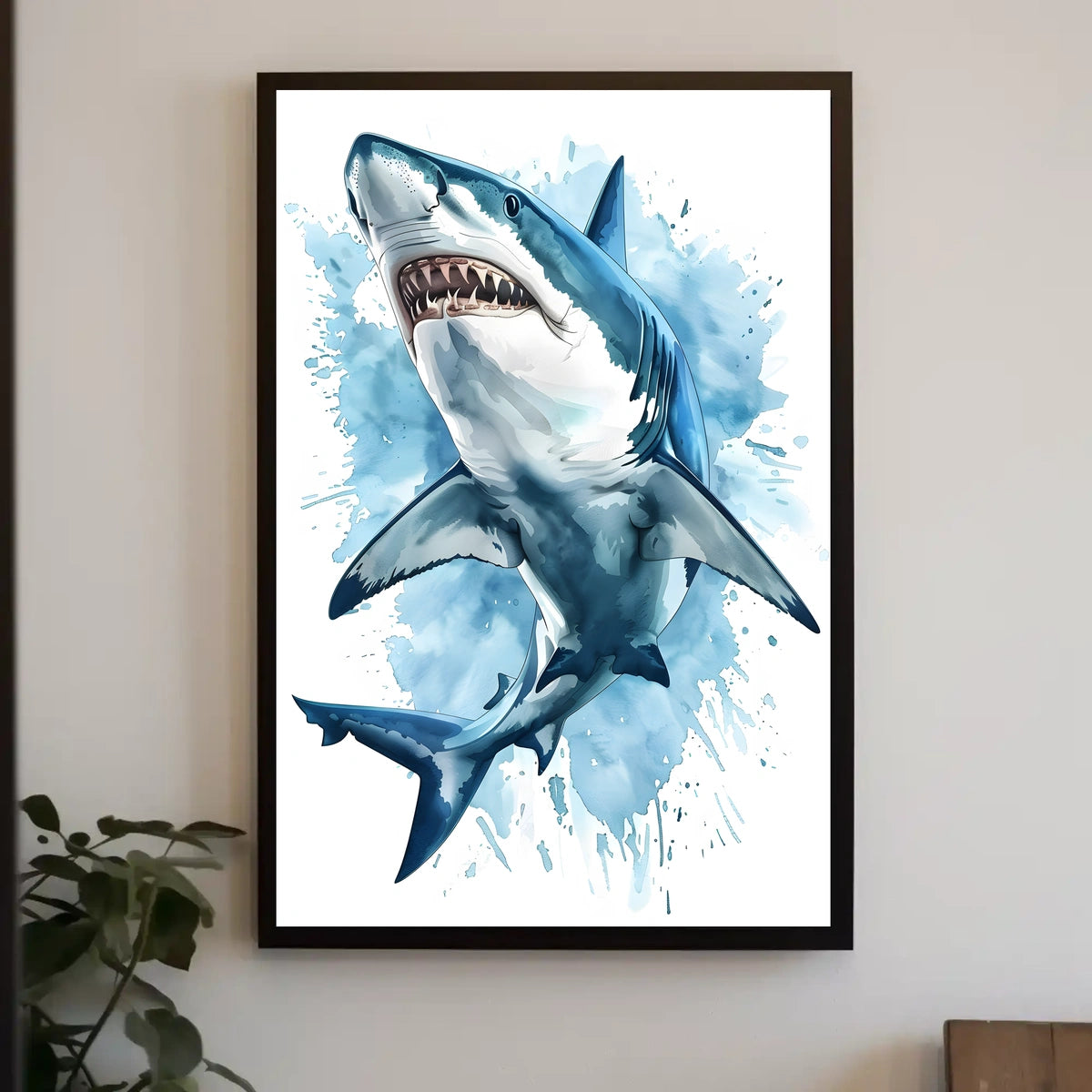Majestic Shark Illustration Poster
