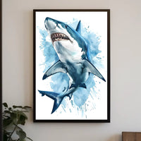 Majestic Shark Illustration Poster