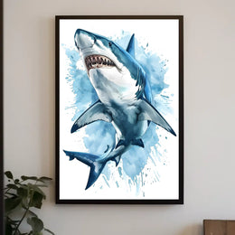 Majestic Shark Illustration Poster