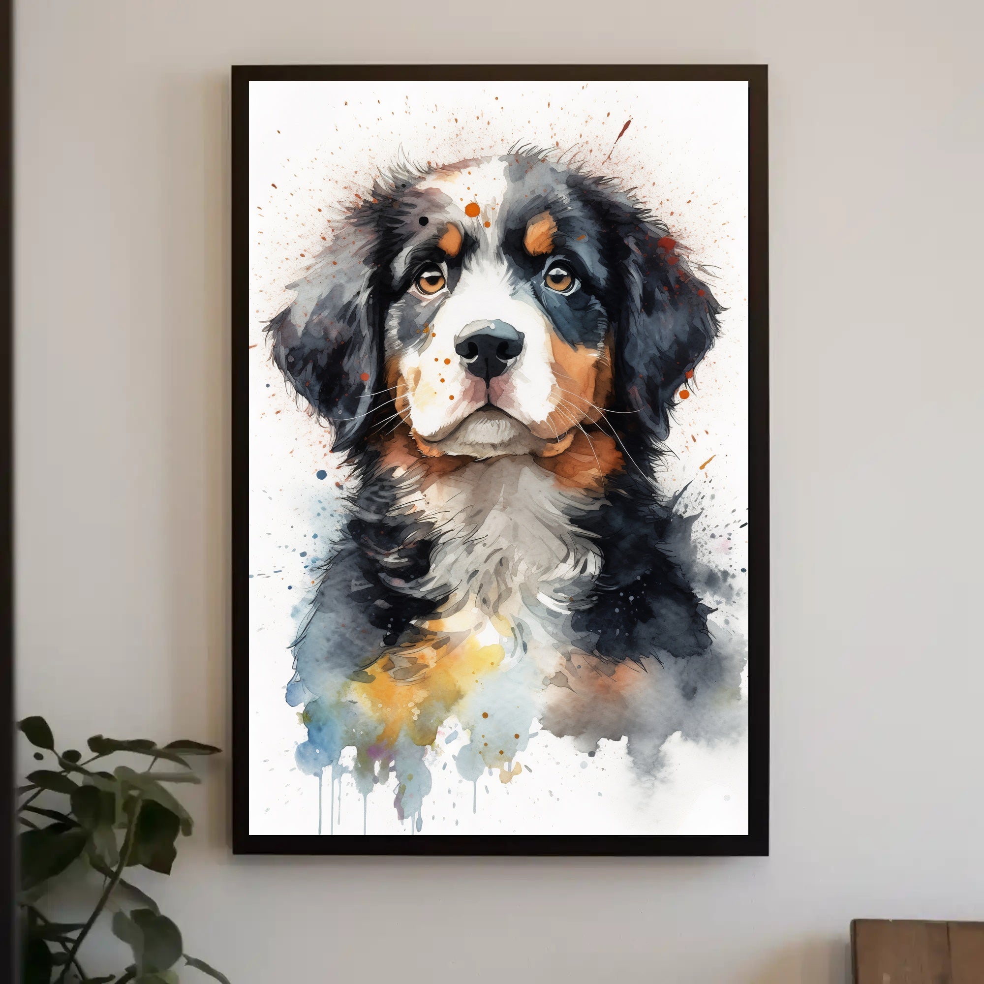 Majestic Canine Watercolor Poster Wall Art Print