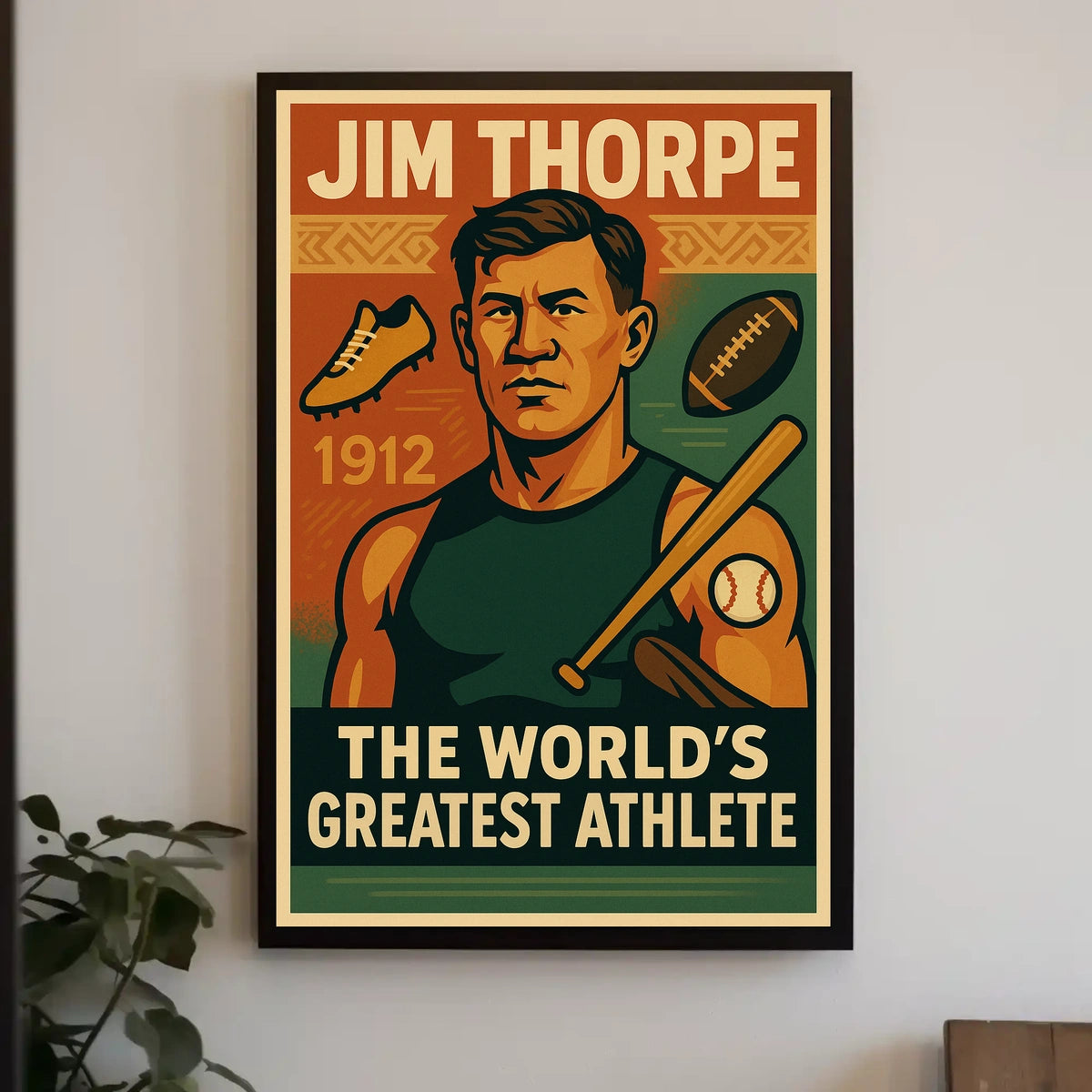 Jim Thorpe Legendary Athlete Poster