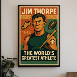 Jim Thorpe Legendary Athlete Poster