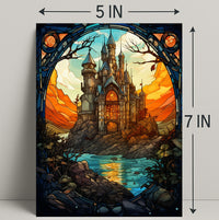 Enchanted Castle At Sunset Poster