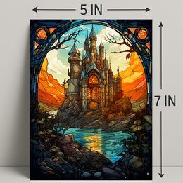 Enchanted Castle At Sunset Poster
