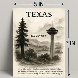Texas The Lone Star State Poster PosterGoat