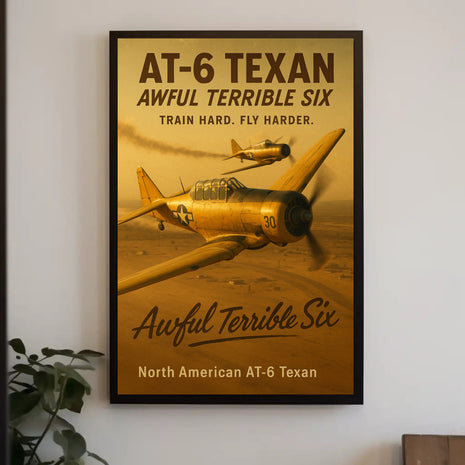North American AT-6 Texan WWII Aircraft Heritage Poster